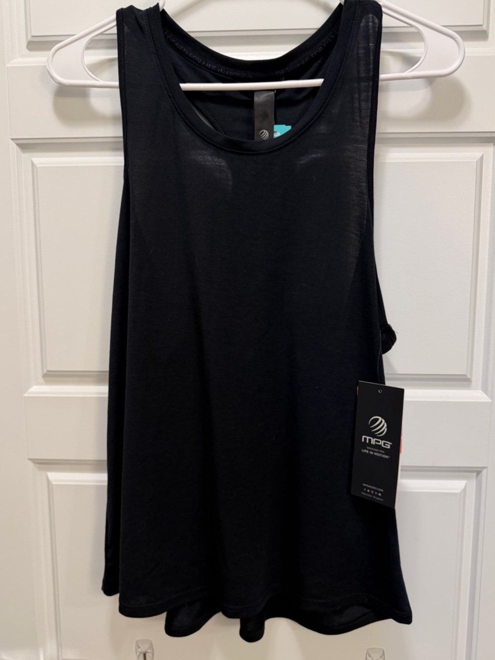 MPG Racerback Tank Top Women’s Large Black Athletic Workout Gym NWT